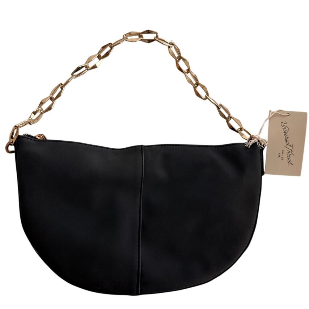 Universal Thread Black Gold Chained Shoulder Purse NEW